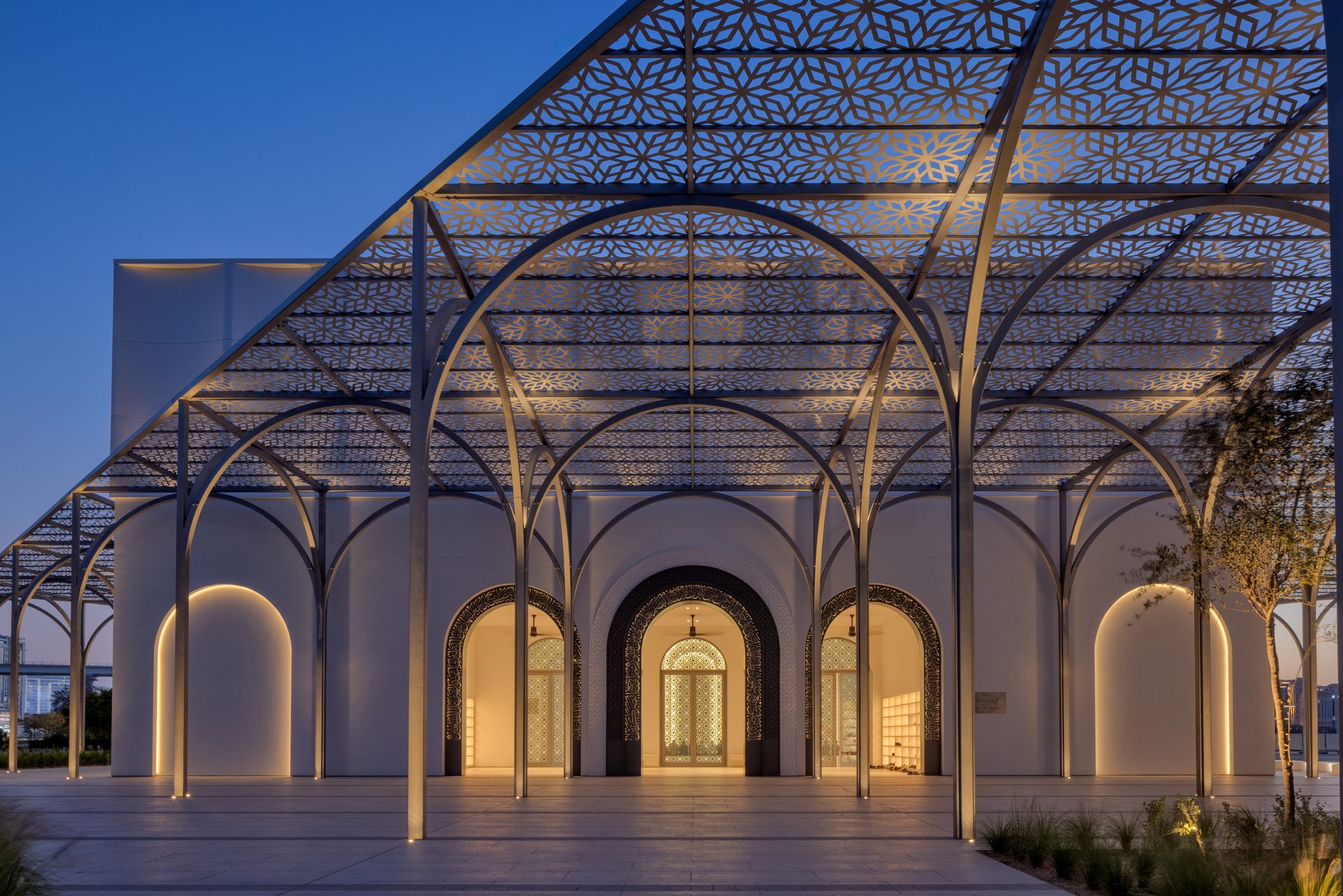Architecture at Blue Hour — Mosque Pavilion, UAE